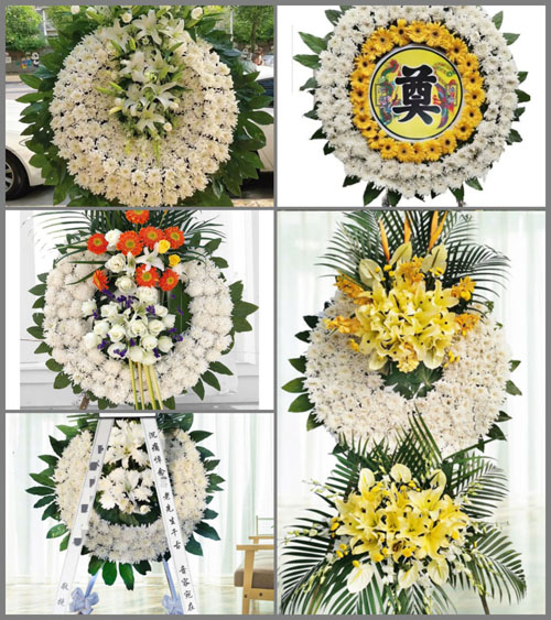 山东青岛莱西市望城街道西谭格庄村花圈速递